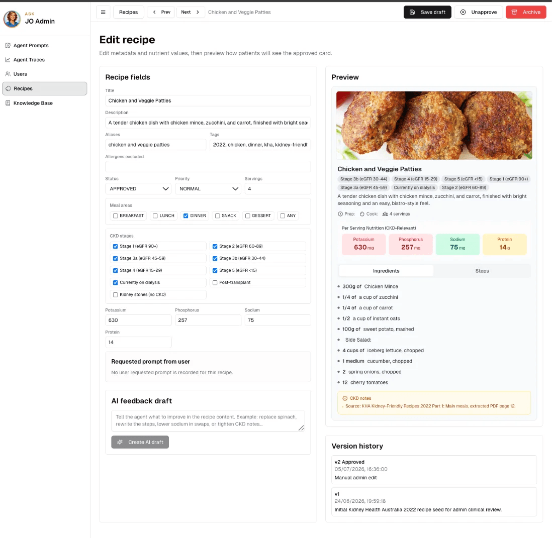 askjo.beer / University Research product interface