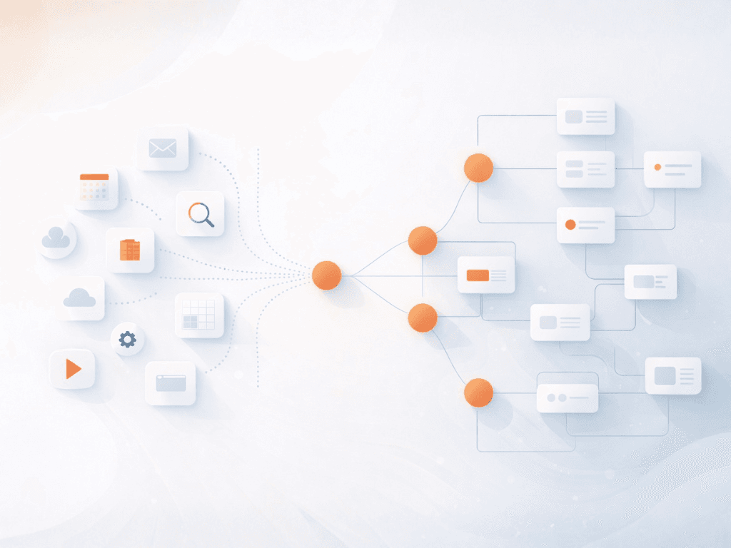 Workflow of connected operational systems